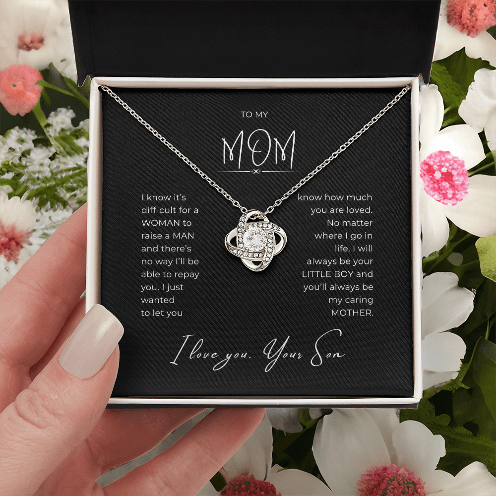 To My Mom Interlocking Hearts Necklace