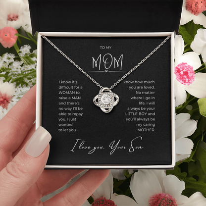 To My Mom Interlocking Hearts Necklace