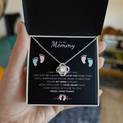 To My Mommy Love Knot Necklace