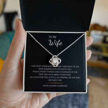 To My Wife Love Knot Necklace