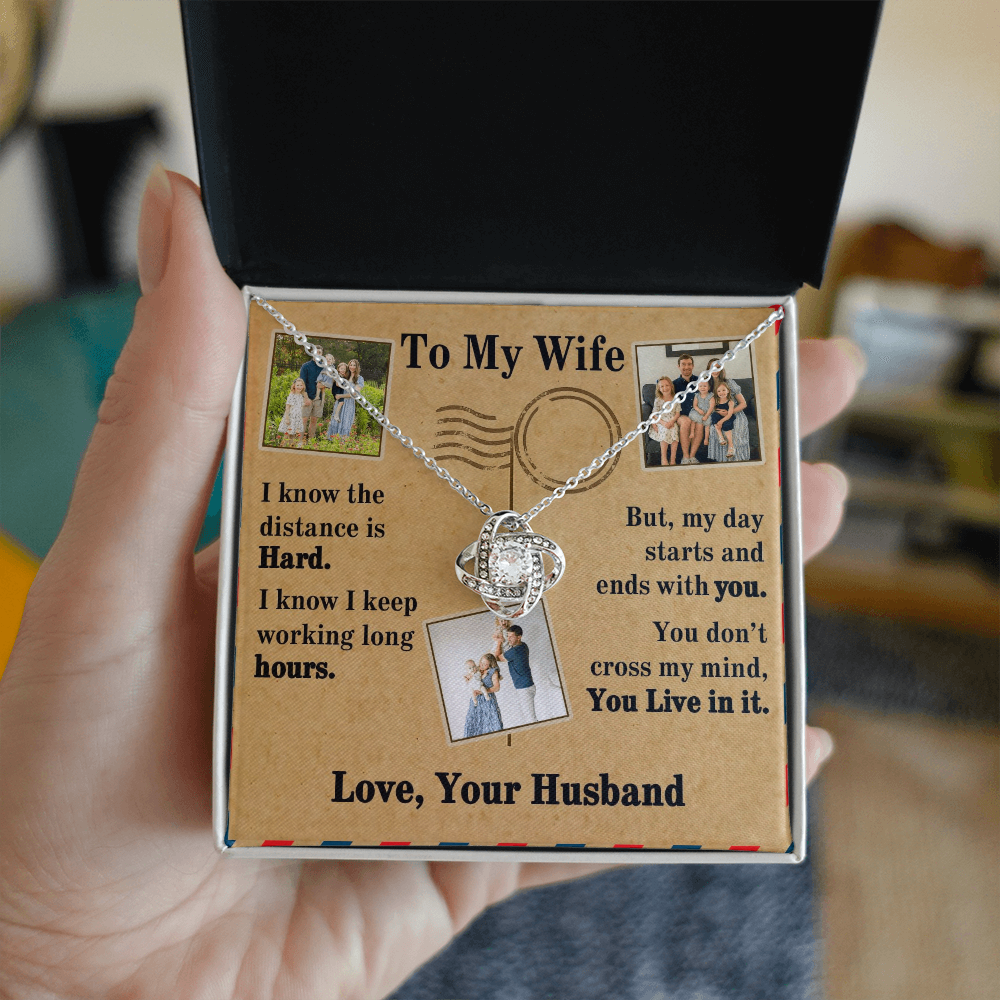 To My Wife Love Knot Necklace