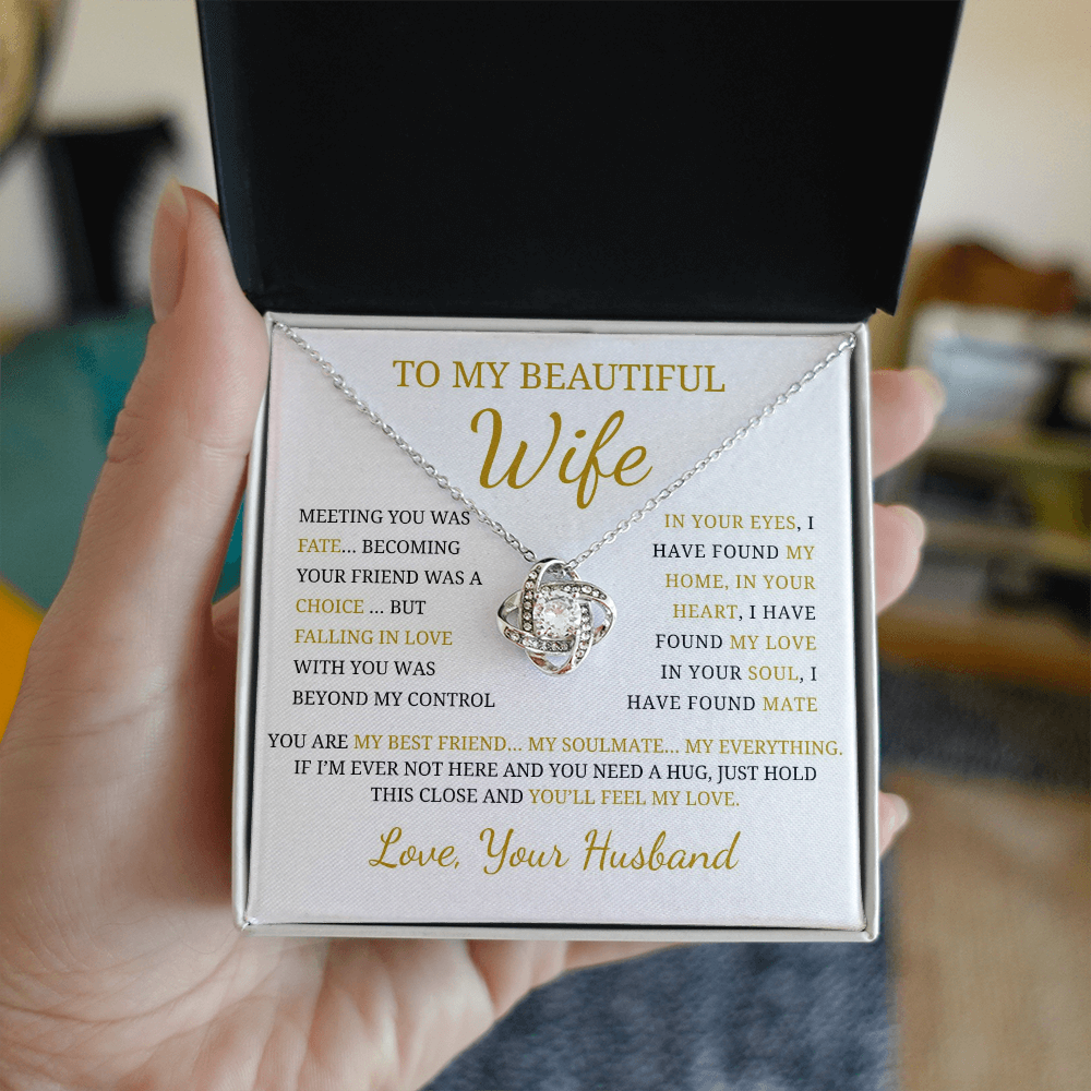 To My Wife Love Knot Necklace