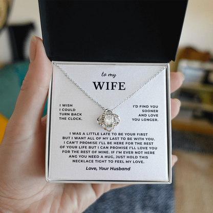 To My Wife Interlocking Hearts Necklace
