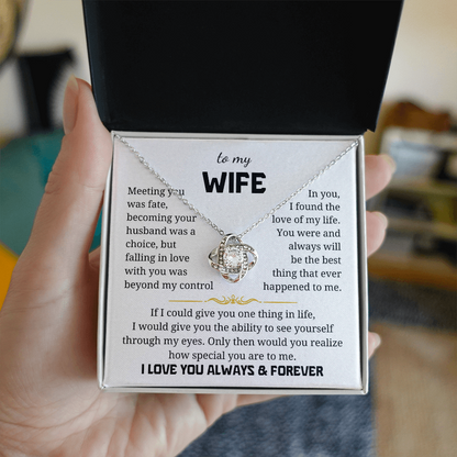 To My Wife Love Knot Necklace