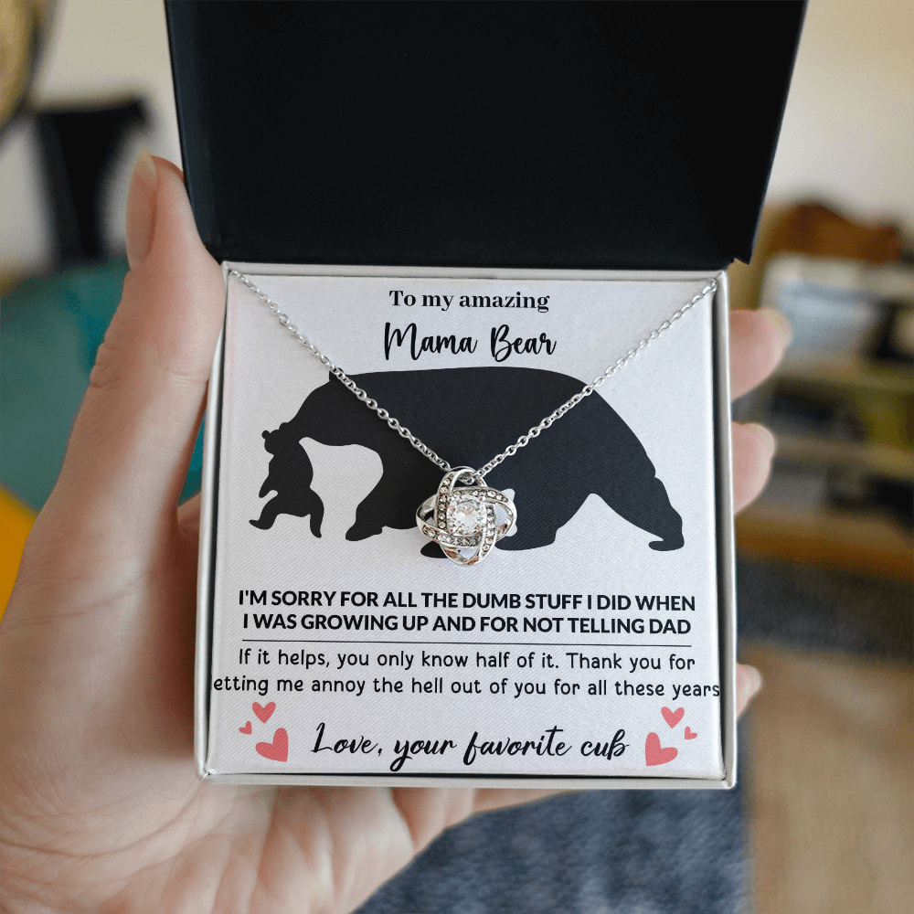 Mama Bear Love Knot Necklace