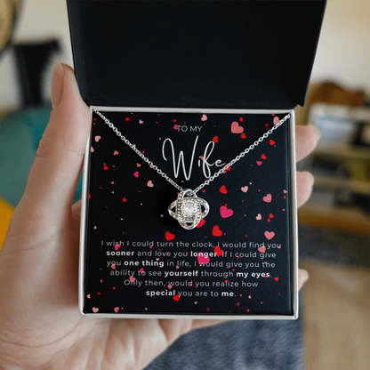 To My Wife Love Knot Necklace