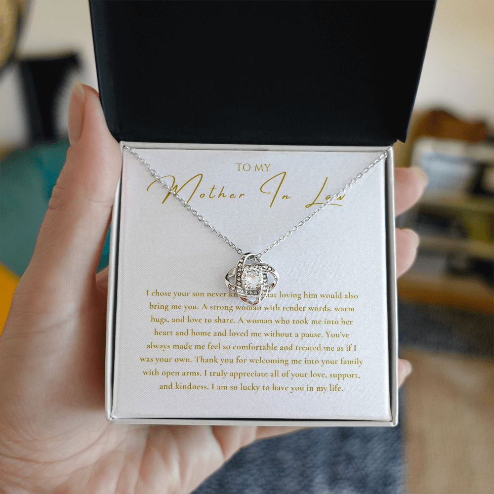 To My Mother In Law Wife Interlocking Hearts Necklace