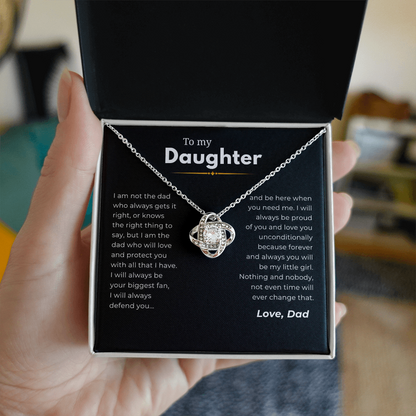 To My Daughter Interlocking Hearts Necklace