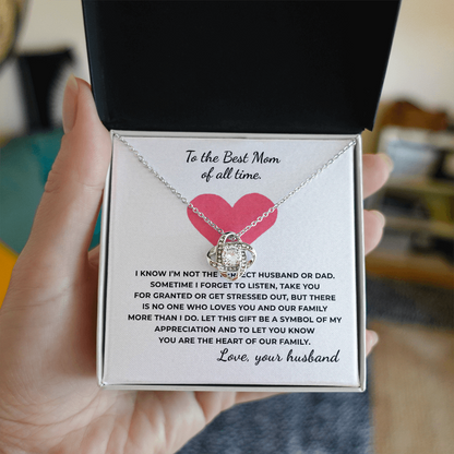 To The Best Time of All Time Love Knot Necklace