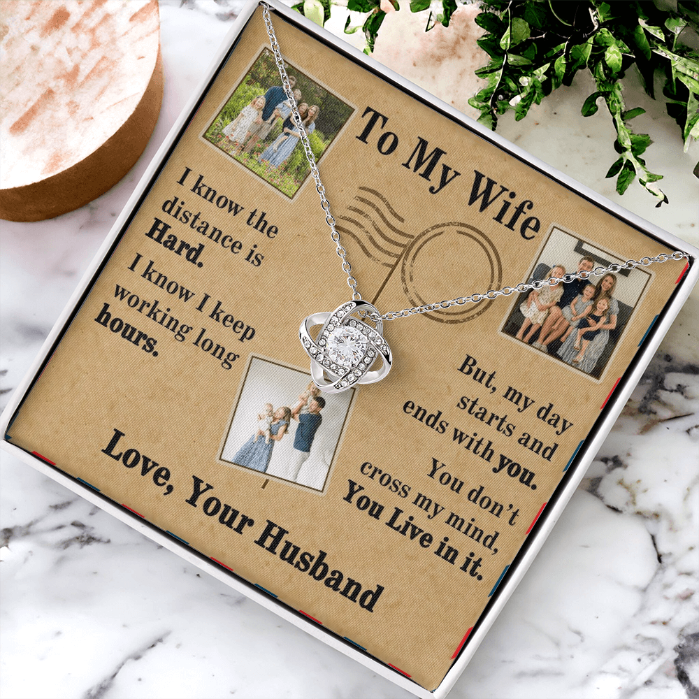 To My Wife Love Knot Necklace