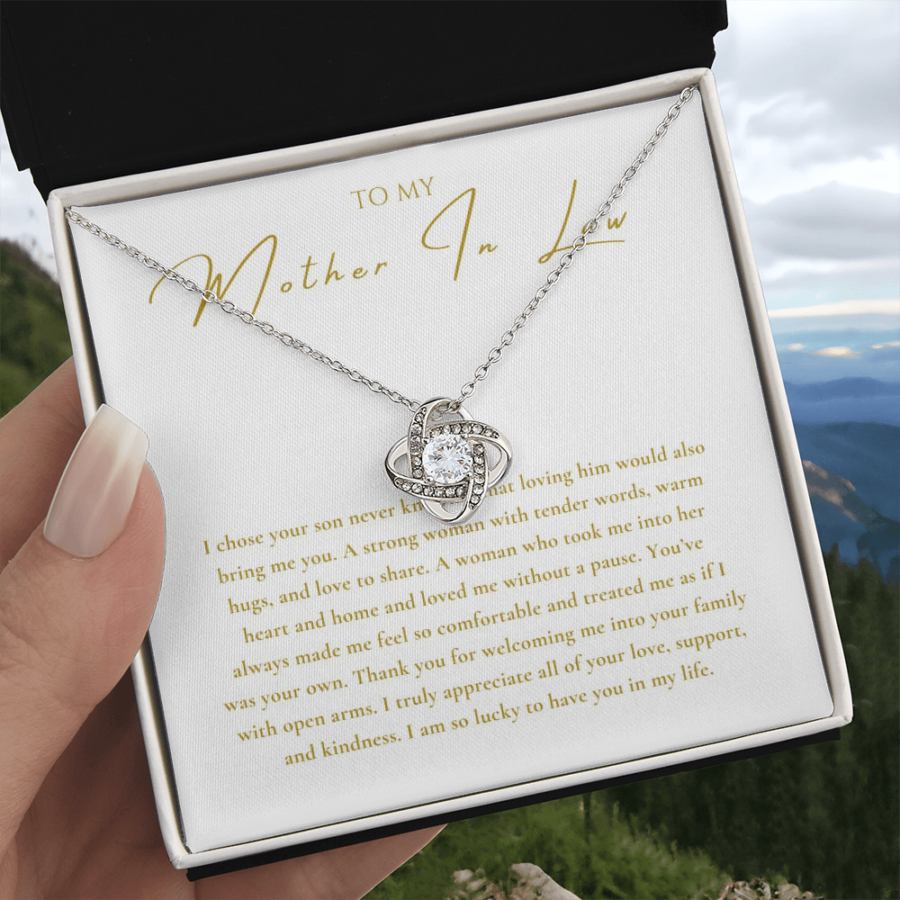 To My Mother In Law Wife Interlocking Hearts Necklace