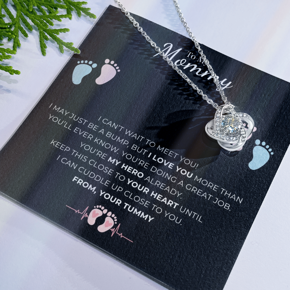 To My Mommy Love Knot Necklace