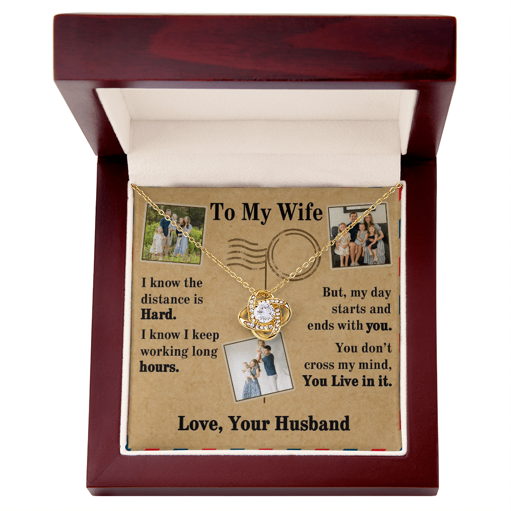 To My Wife Love Knot Necklace