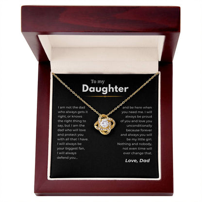 To My Daughter Interlocking Hearts Necklace