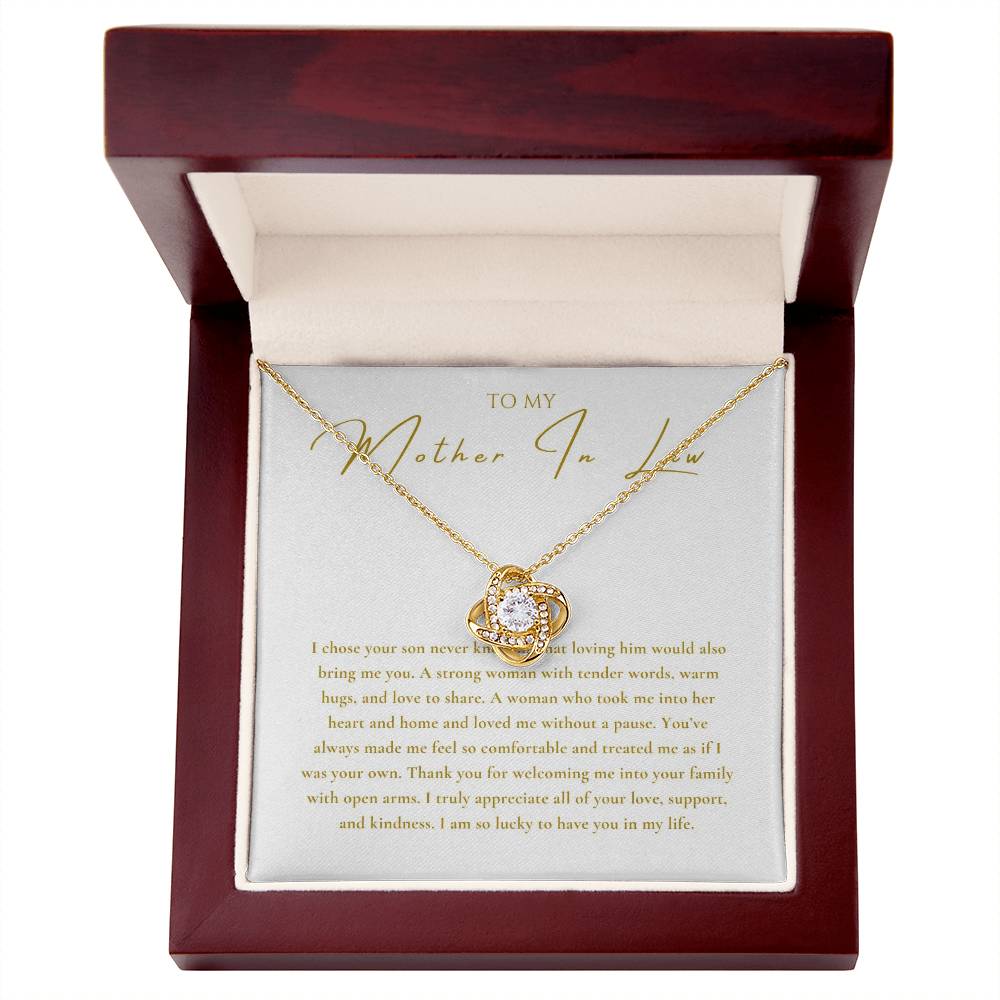 To My Mother In Law Wife Interlocking Hearts Necklace