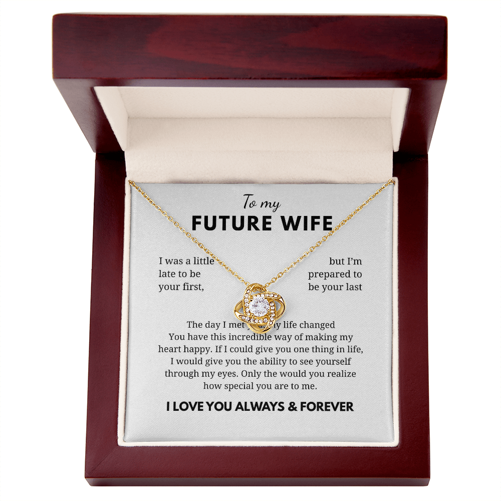 To My Future Wife Love Knot Necklace