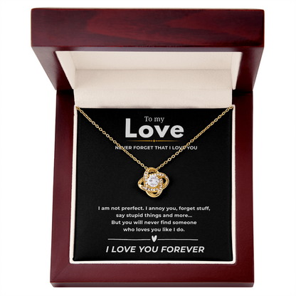 To My Love Love Knot Necklace