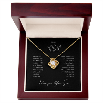 To My Mom Interlocking Hearts Necklace
