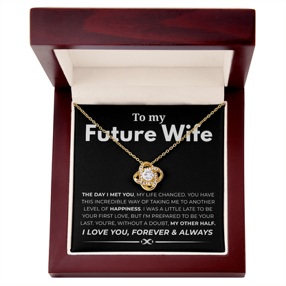 To My Future Wife Love Knot Necklace