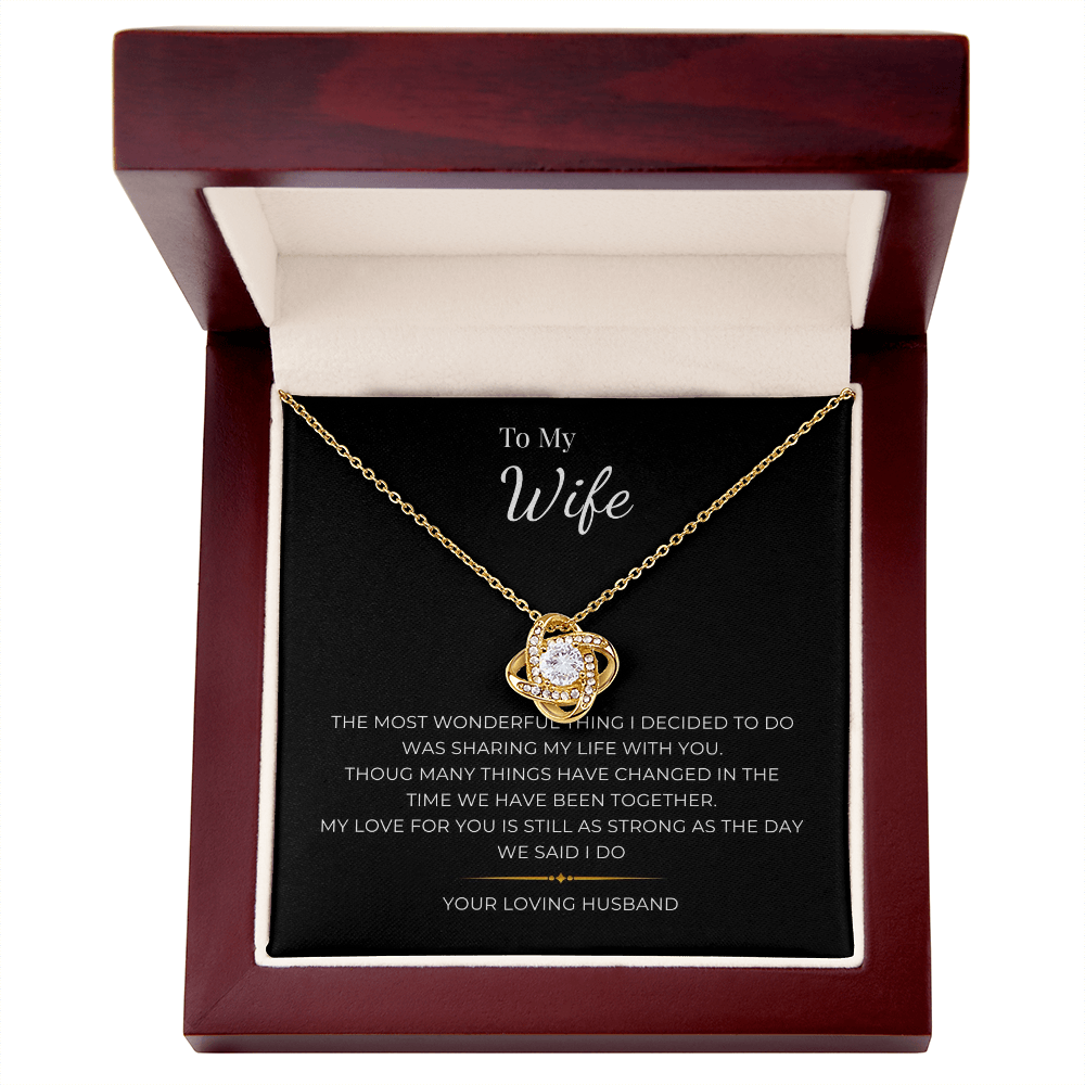 To My Wife Love Knot Necklace