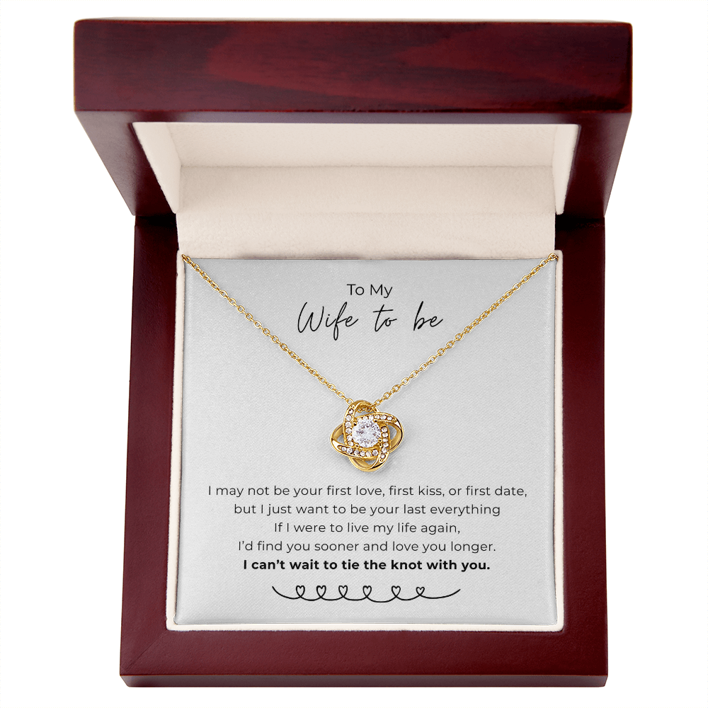 To My Wife To Be Love Knot Necklace