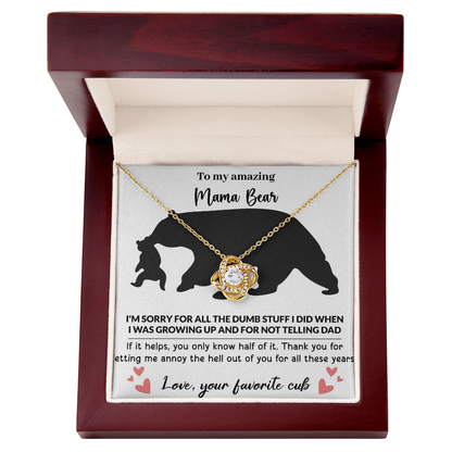 Mama Bear Love Knot Necklace