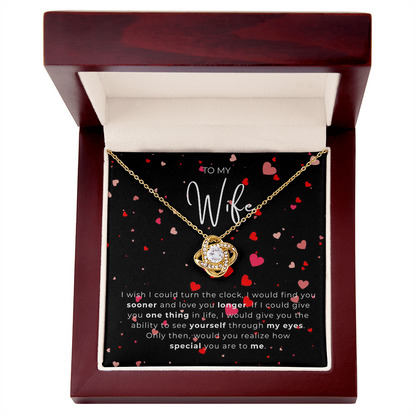 To My Wife Love Knot Necklace