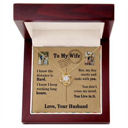 To My Wife Love Knot Necklace