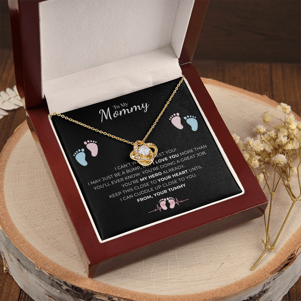To My Mommy Love Knot Necklace