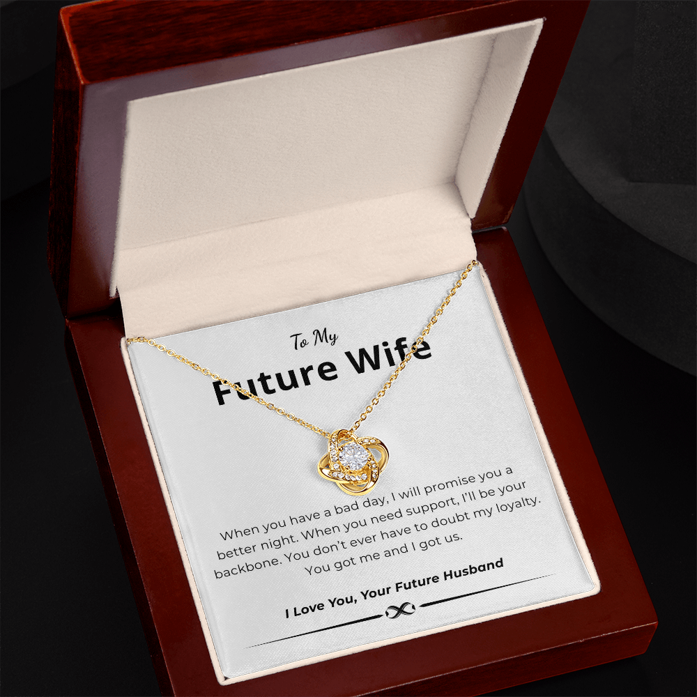 To My Future Wife Love Knot Necklace