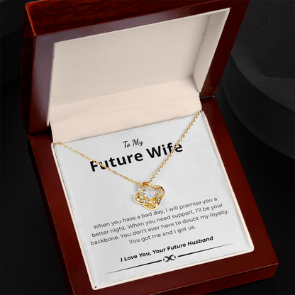 To My Future Wife Love Knot Necklace