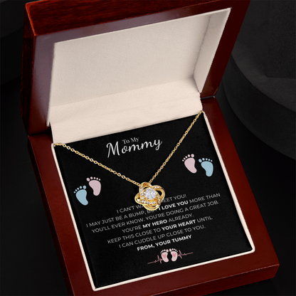 To My Mommy Love Knot Necklace