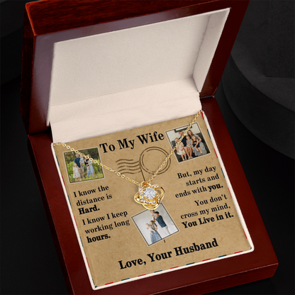 To My Wife Love Knot Necklace