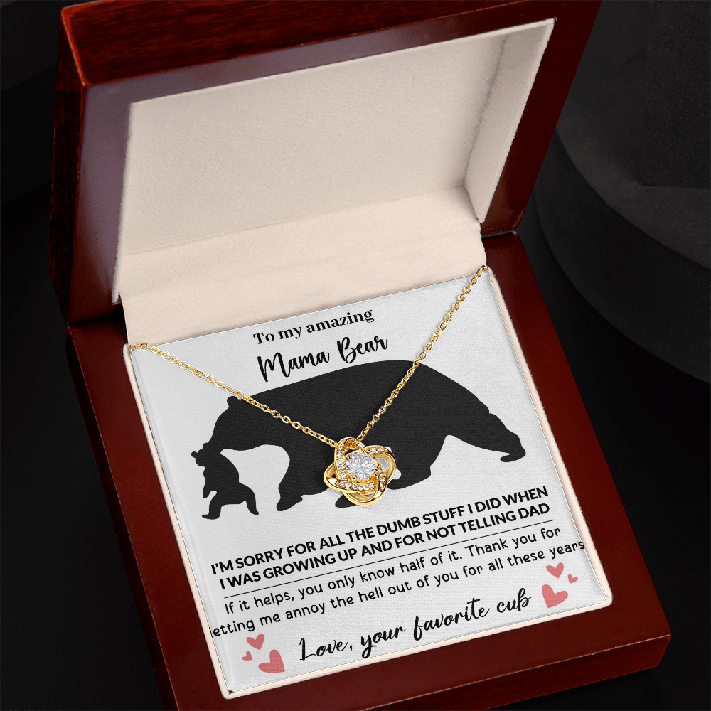 Mama Bear Love Knot Necklace