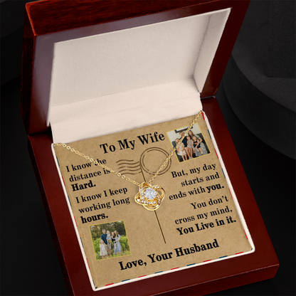 To My Wife Love Knot Necklace