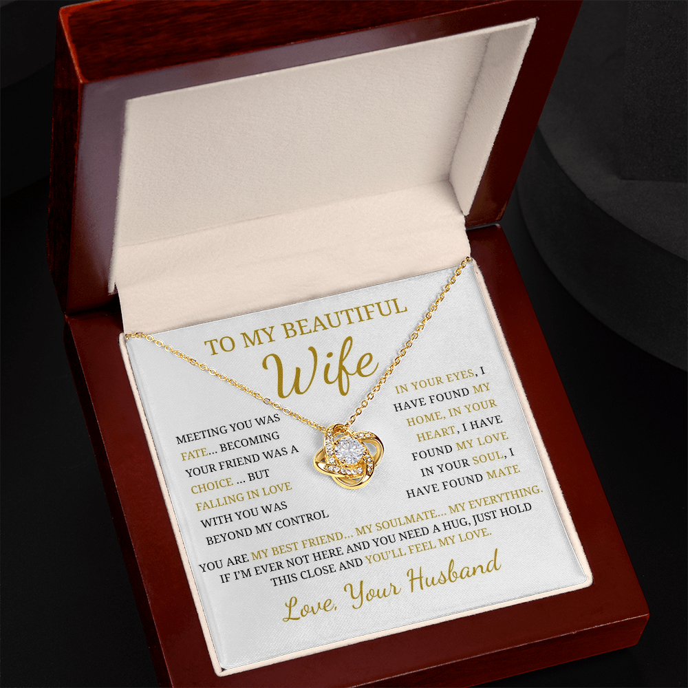 To My Wife Love Knot Necklace