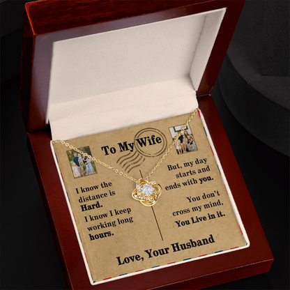 To My Wife Love Knot Necklace