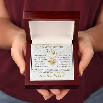 To My Wife Love Knot Necklace