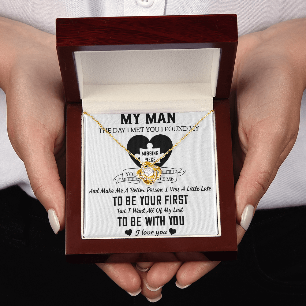 To My Man Love Knot Necklace