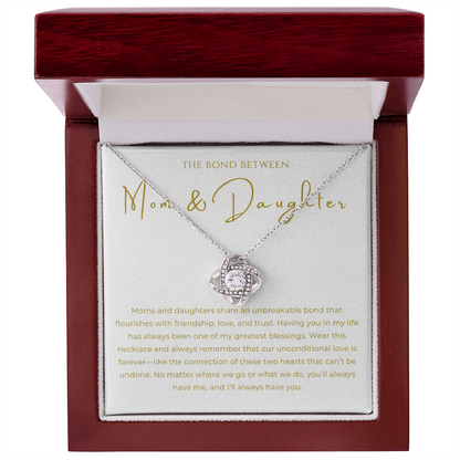 Mom & Daughter Interlocking Hearts Necklace