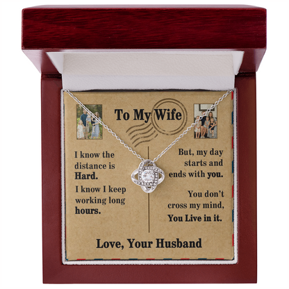 To My Wife Love Knot Necklace