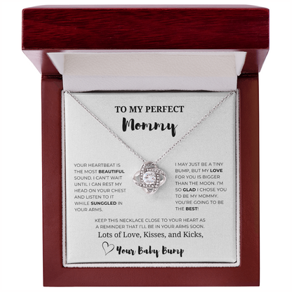 To My Perfect Mommy Love Knot Necklace