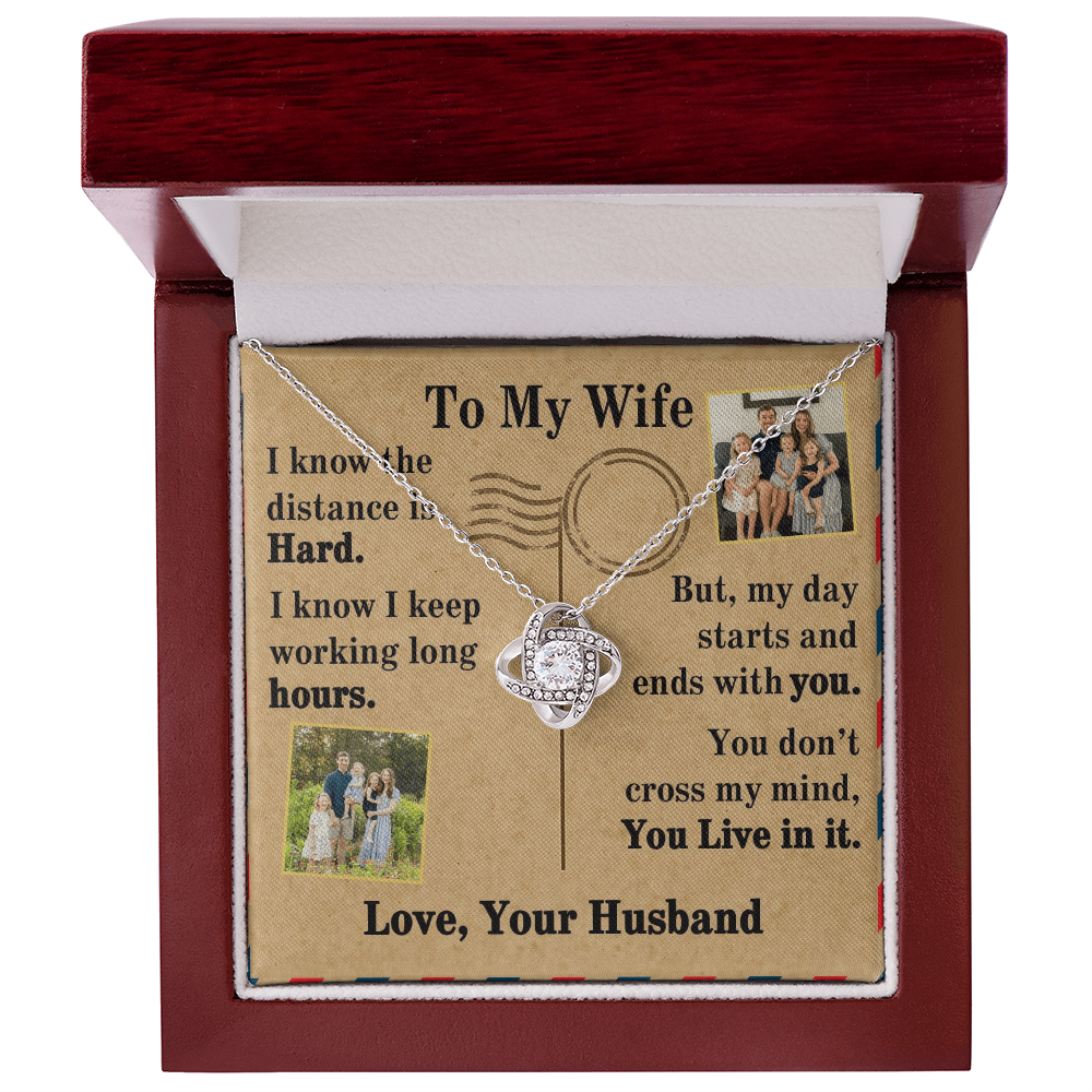 To My Wife Love Knot Necklace