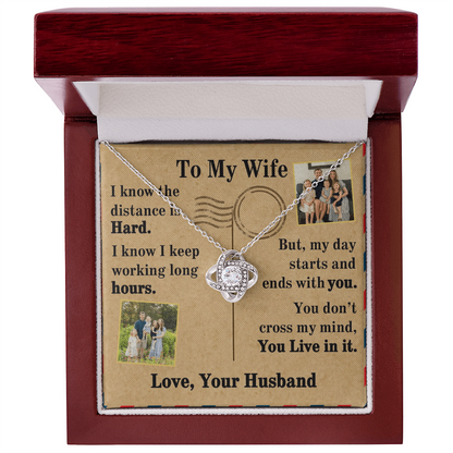 To My Wife Love Knot Necklace