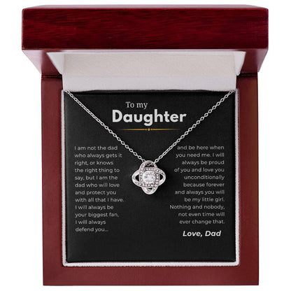To My Daughter Interlocking Hearts Necklace