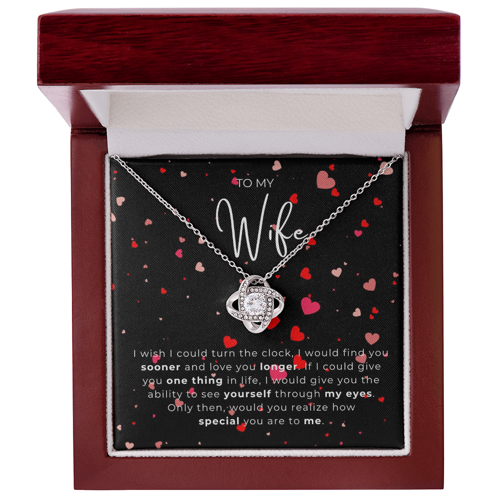 To My Wife Love Knot Necklace