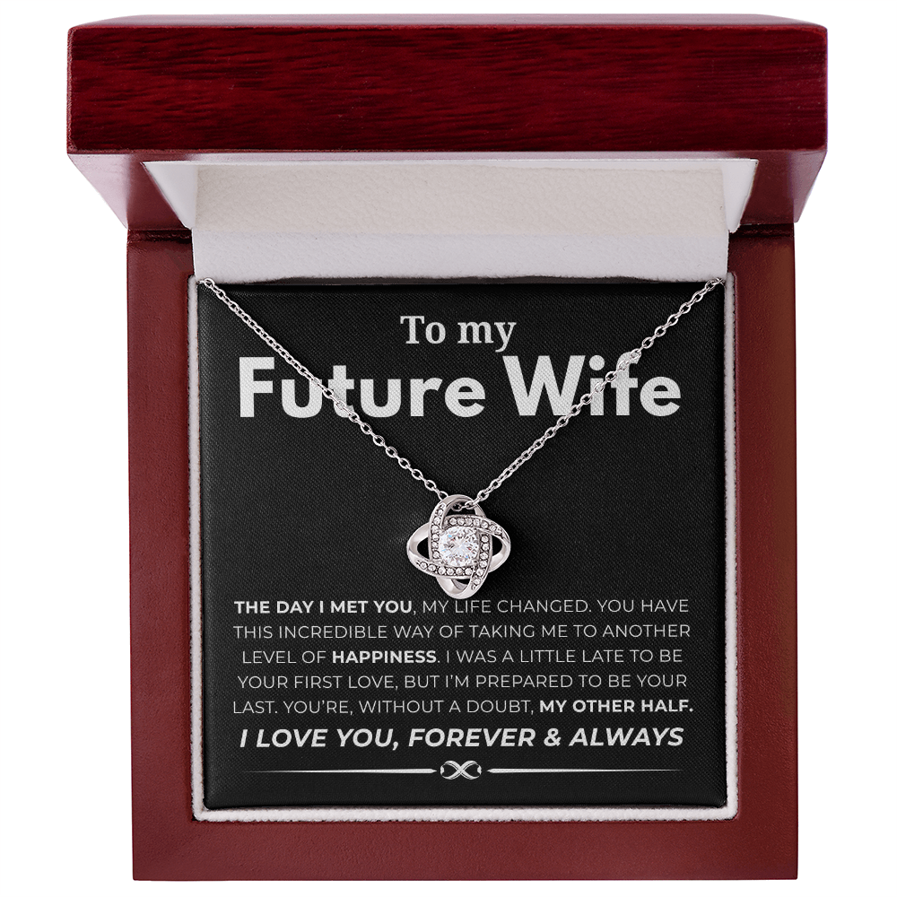 To My Future Wife Love Knot Necklace