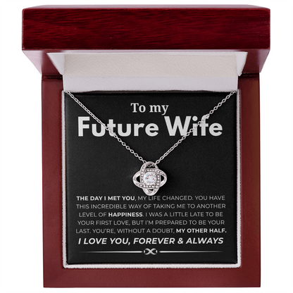 To My Future Wife Love Knot Necklace