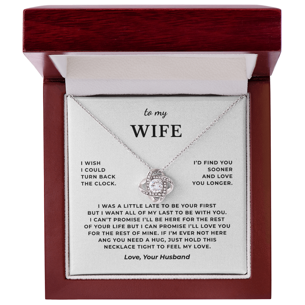 To My Wife Interlocking Hearts Necklace