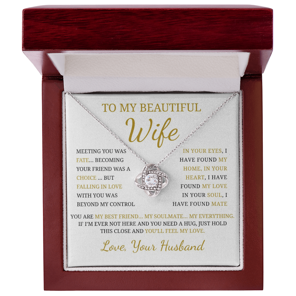 To My Wife Love Knot Necklace